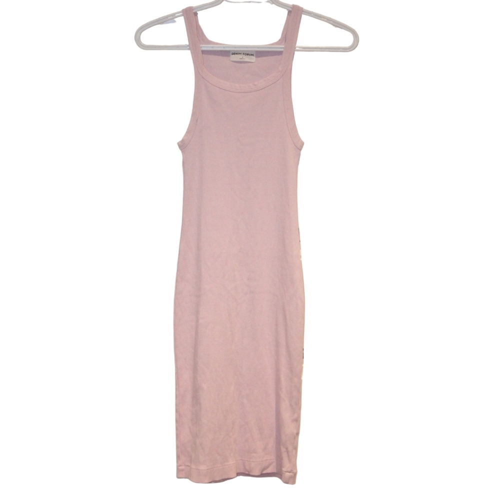 2/$25 🏷 Denim Forum Pink Ribbed Tank Dress Size S